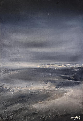 Moody Abstract Ocean Art Print