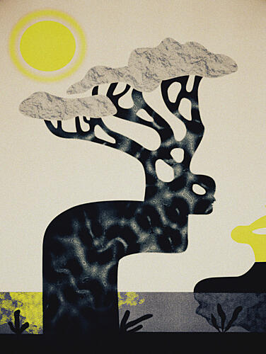 Sunlit Spirit Tree Art Print by Luca di Napoli