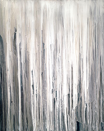 Flowing White Abstract Art Print by Teodora Teo Guererra