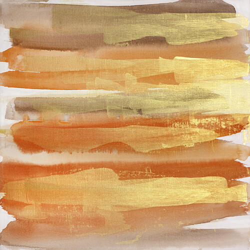 Golden Abstract Strokes Gold Print
