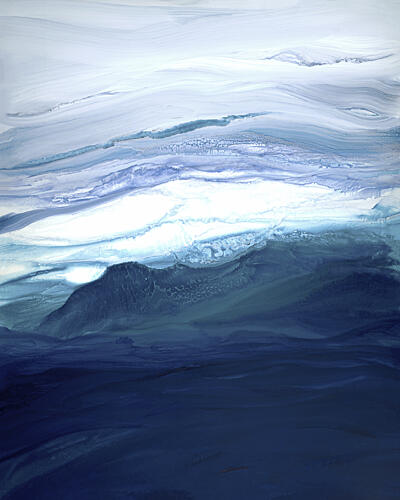 Abstract Ocean Layers Art Print by Teodora Teo Guererra