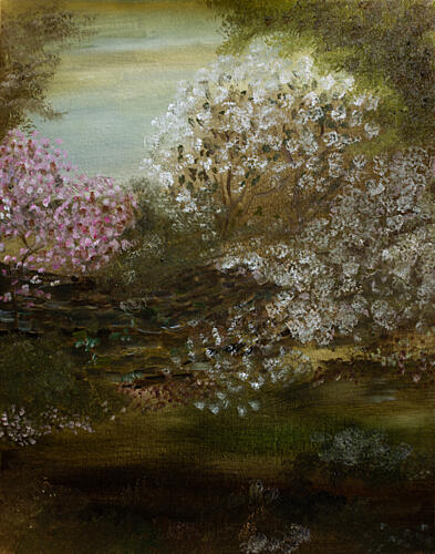 Spring Blossom Garden Art Print by Emily Tingey