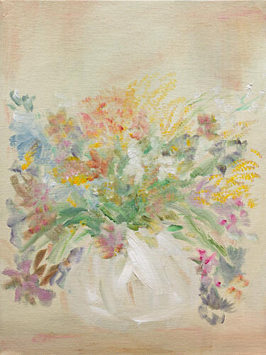 Colorful Flower Bouquet Art Print by Emily Tingey