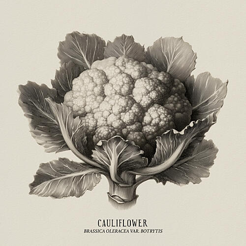Vintage Cauliflower Illustration Art Print