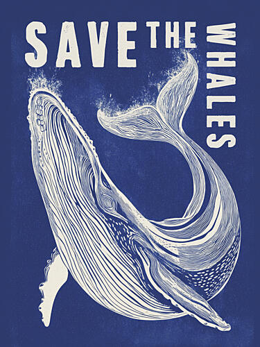 Majestic Ocean Whale Art Print
