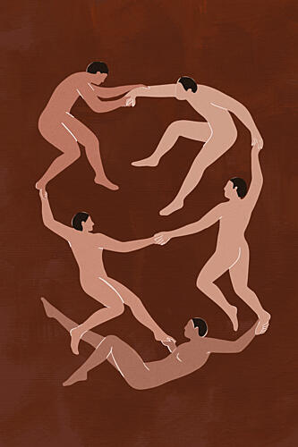Men in Motion Dance Print