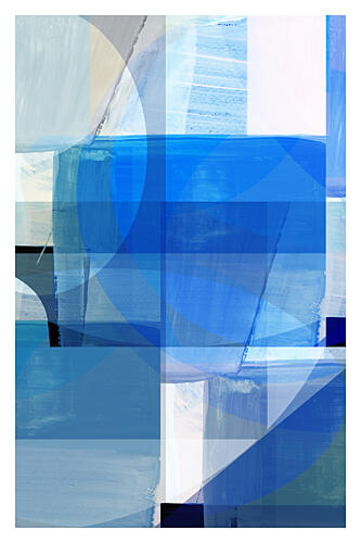 Abstract Blue Layers Art Print by Cartissi