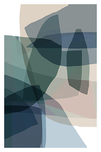 Translucent Abstract Forms Art Print by Cartissi