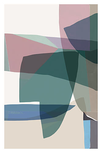 Layered Abstract Shapes Art Print by Cartissi