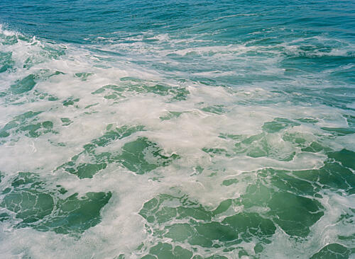 Aqua Ocean Waves Art Print