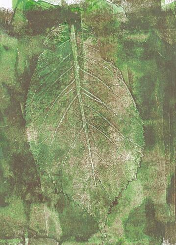 Organic Leaf Impression Art Print