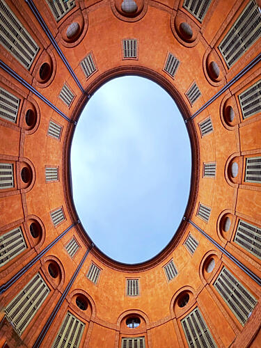 Oval Courtyard Sky Art Print by Gianni Basaglia
