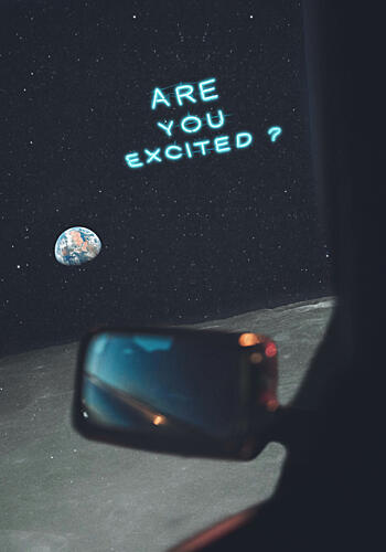 Cosmic Rearview Mirror Art Print by Daniel Donocik
