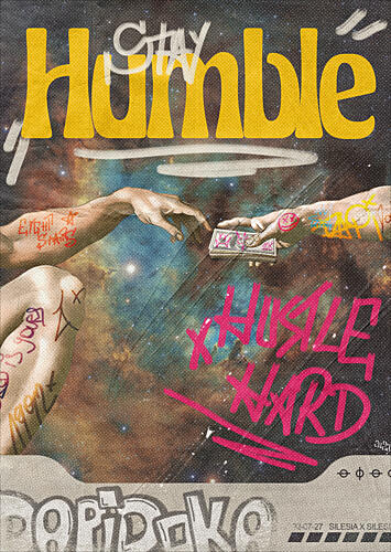 Humble Hustle Space Hands Art Print by Daniel Donocik