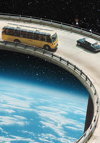 Cosmic Highway Journey Art Print by Daniel Donocik