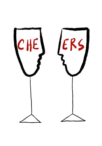 Cheers Faces Art Print by Cesare Bellassai Art