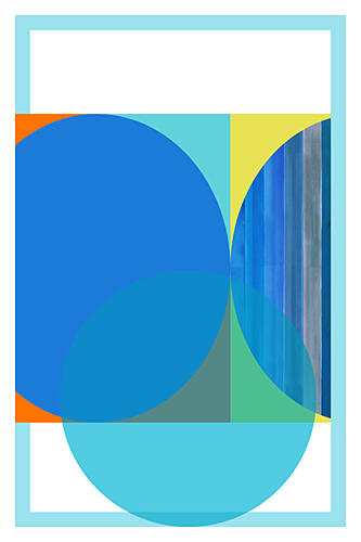 Geometric Blue Serenity Art Print by Cartissi