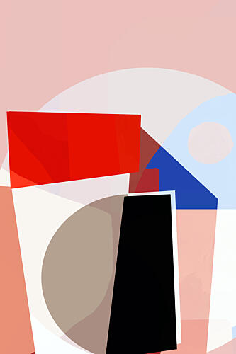 Colorful Geometric Forms Art Print by Cartissi