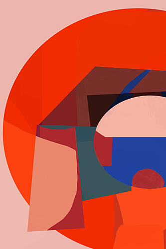 Vibrant Abstract Shapes Art Print by Cartissi