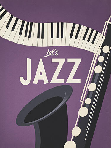 Lets Jazz Music Art Print