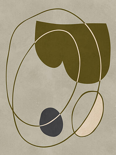 Earthy Abstract Forms Art Print