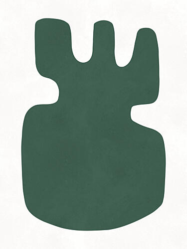 Organic Green Shape Art Print