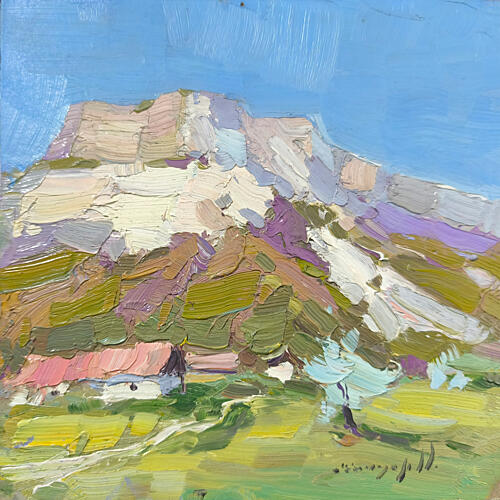Bright Mountain Landscape Art Print