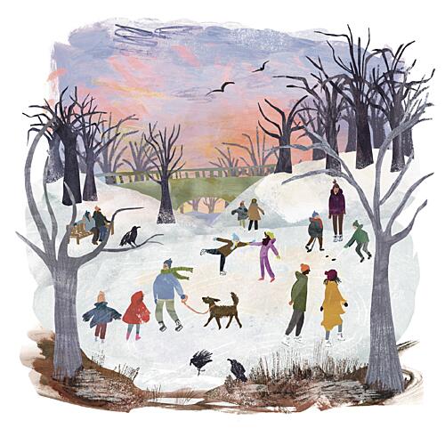 Winter Park Activities Art Print