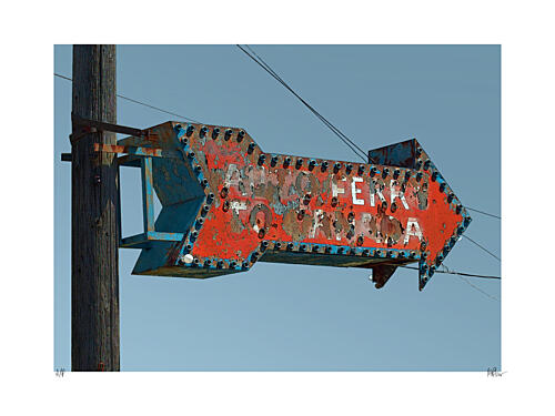 Vintage Ferry Sign Art Print by Mike Pitzer