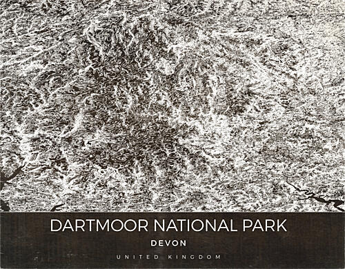 Dartmoor National Park Relief Art Print