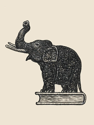 Olifant Op Boek 1935 Art Print by Leo Gestel