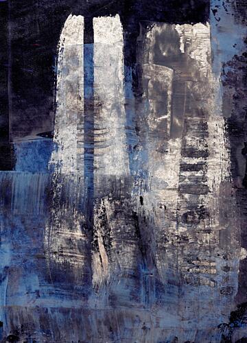 Deep Blue Abstraction Art Print