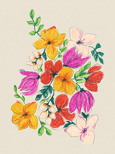 Vibrant Floral Bloom Art Print
