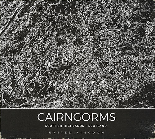 Cairngorms Monochrome Texture Art Print