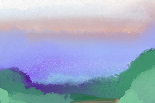 Dreamy Evening Landscape Art Print