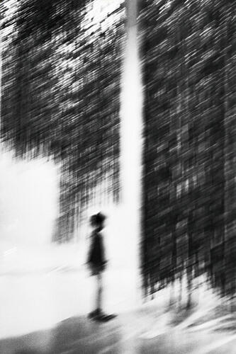 Blurred Forest Child Art Print by Parole Kim