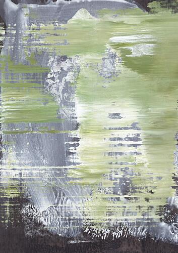 Fluid Green Layers Art Print