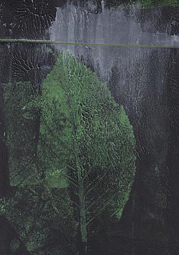 Abstract Green Leaf Art Print