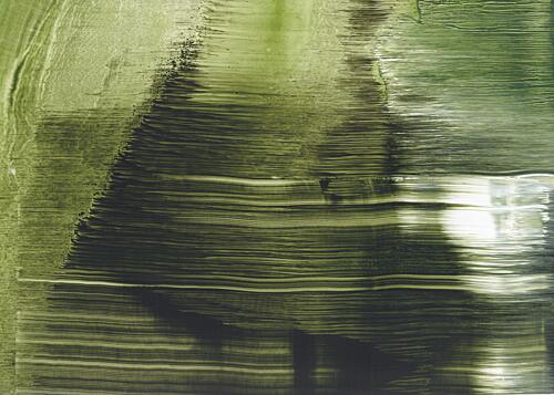 Fluid Green Abstract Art Print