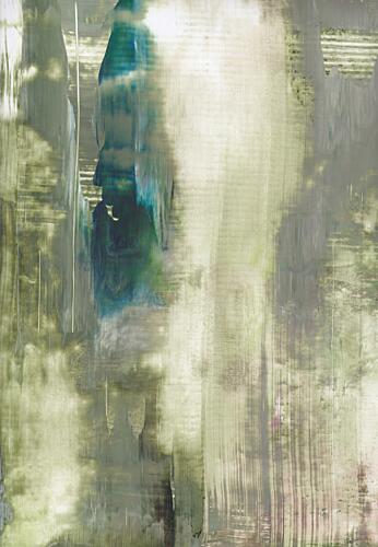 Serene Green Blue Abstract Art Print