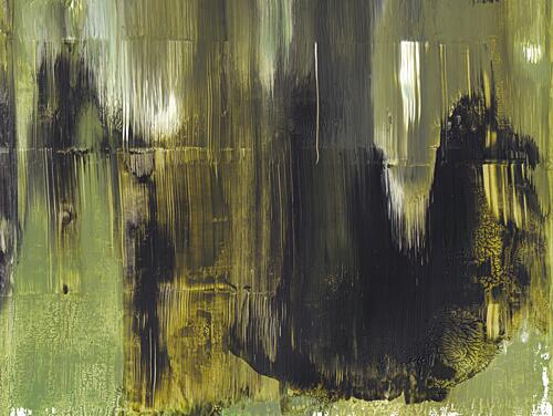 Dark Green Abstract Flow Art Print