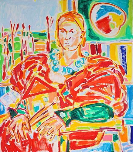 Vibrant Woman Portrait Art Print