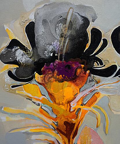 Dramatic Abstract Floral Art Print