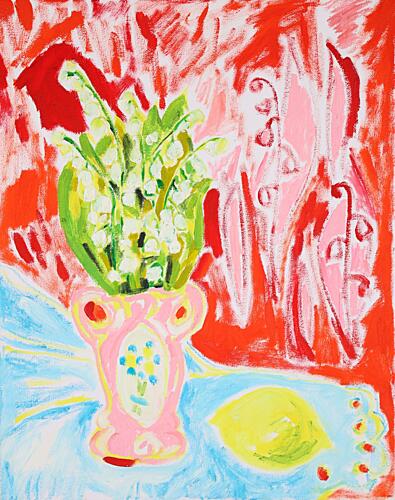 Fresh Lilies and Lemon Art Print by Tamara Jare