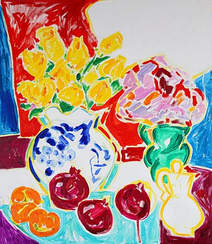 Colorful Still Life Art Print by Tamara Jare