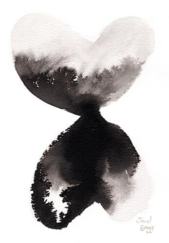 Misty Forest Heart Reflection Art Print