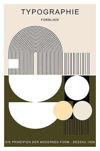 Modern Geometric Typography Art Print by Cartissi