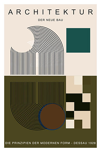 Geometric Modern Architecture Art Print by Cartissi
