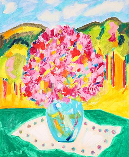 Vibrant Mountain Flowers Art Print