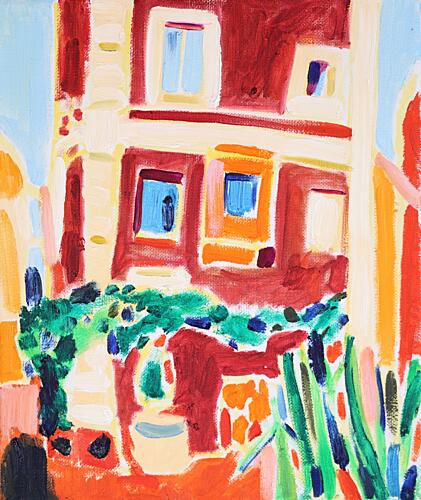 Colorful Mediterranean Facade Art Print by Tamara Jare